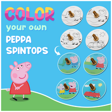 Load image into Gallery viewer, Peppa's DIY Spinning Tops (2 Packs) - Learn Balance & Motion