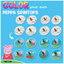 Load image into Gallery viewer, Peppa's DIY Spinning Tops (8 Packs) - Learn Balance & Motion