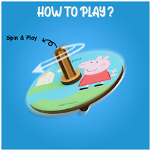 Load image into Gallery viewer, Peppa's DIY Spinning Tops (2 Packs) - Learn Balance & Motion