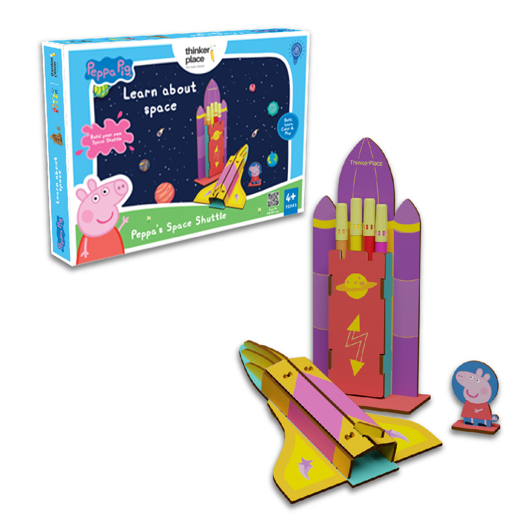 Peppa's DIY Space Shuttle Pen Stand- Learn about Space