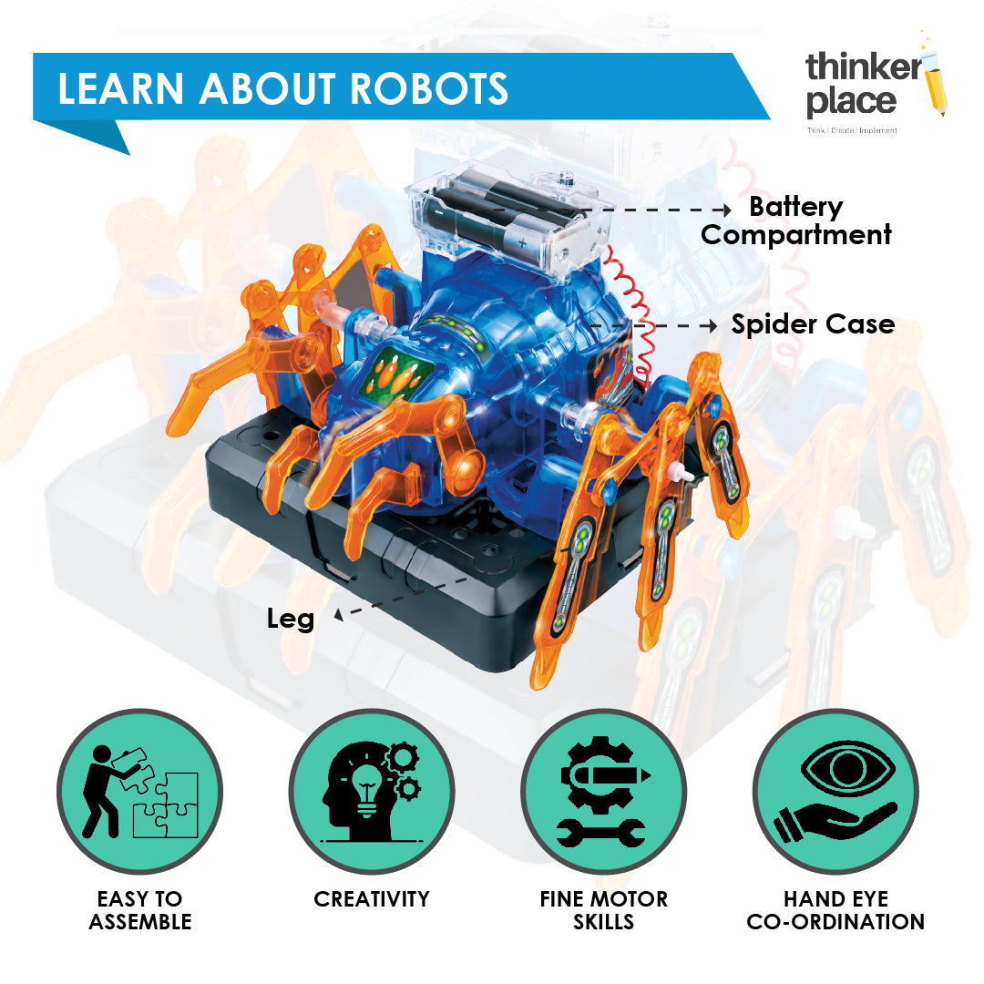 ThinkerPlace DIY Robotic Spider | Best Robotics Kit & Educational Toy ...